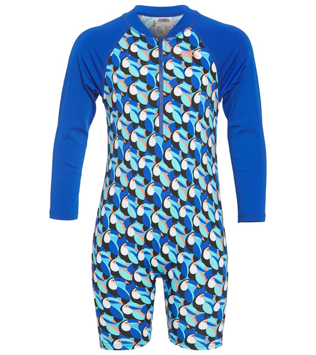 Funky Trunks Toddler Boys' Touche Eco Go Jump Sun Suit - Purple/Blue/White 2T Polyester - Swimoutlet.com