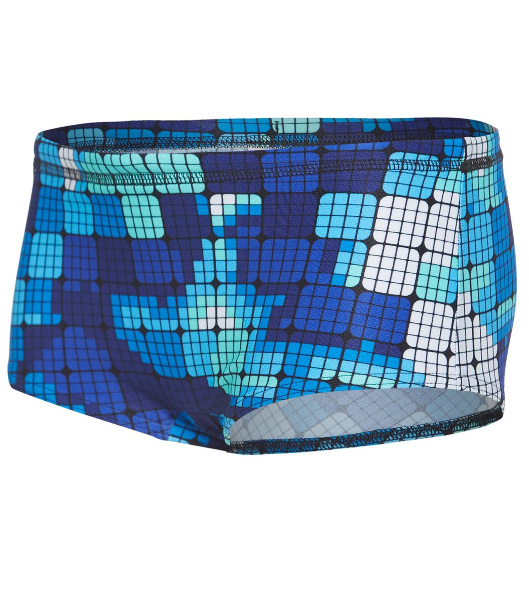 Funky Trunks Toddler Boys' Deep Impact Printed Trunk Swimsuit - Blue/White/Multi 2T Polyester - Swimoutlet.com