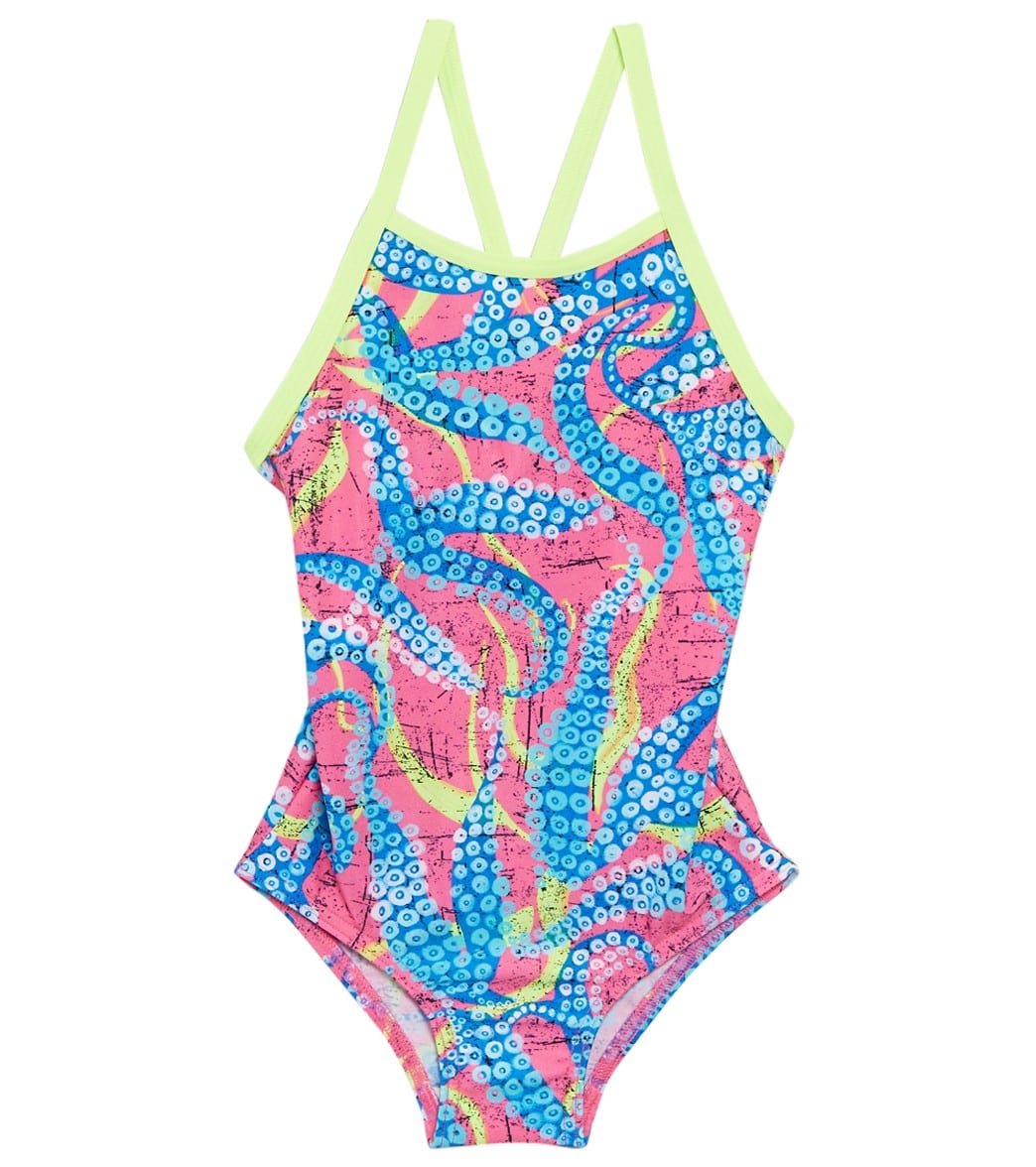 Funkita Toddler Girls' Eco Squeaky Squid One Piece Swimsuit - 2T Polyester - Swimoutlet.com