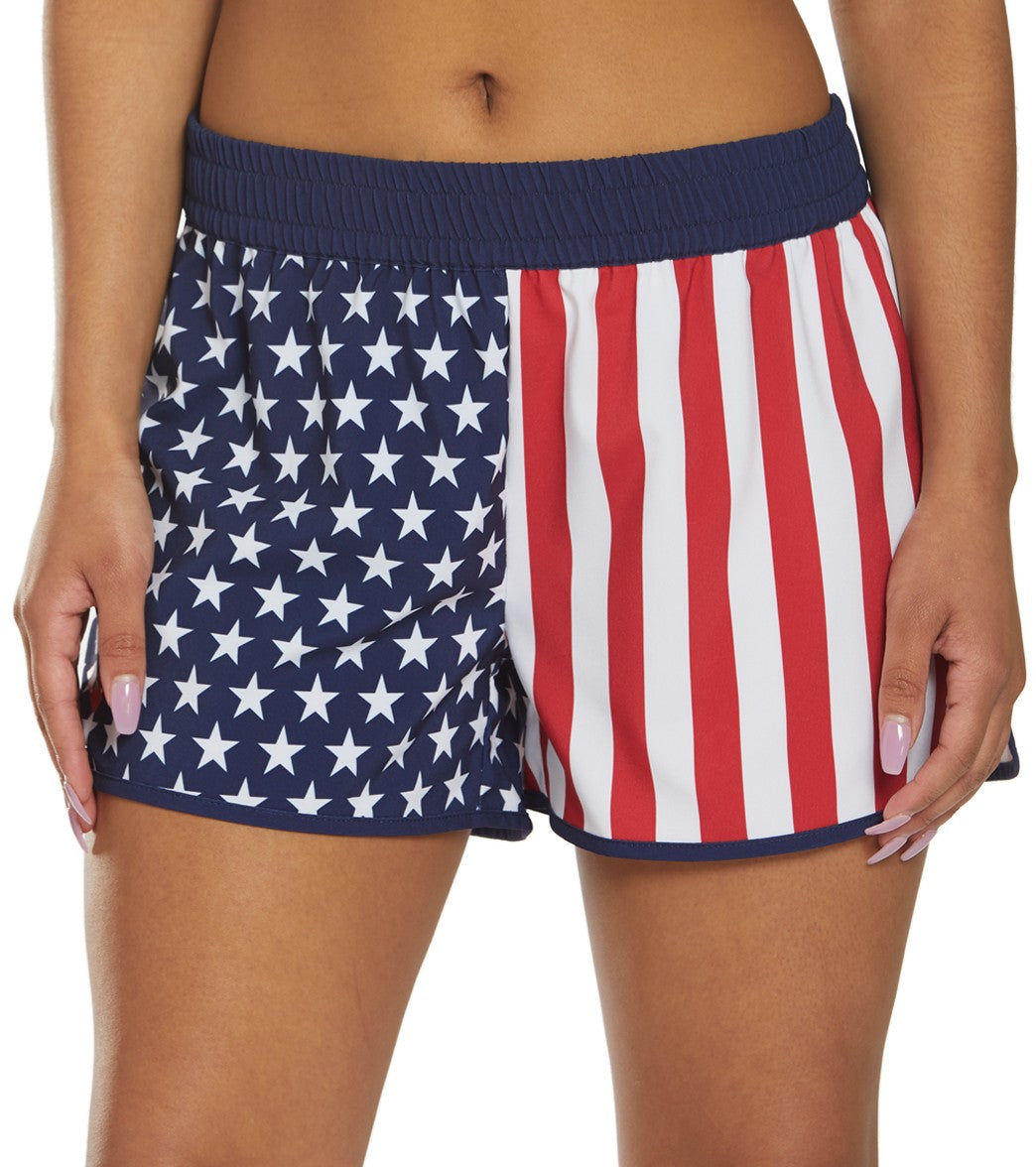 Arena Women's National Team Flag Short - Big Medium Size Medium - Swimoutlet.com