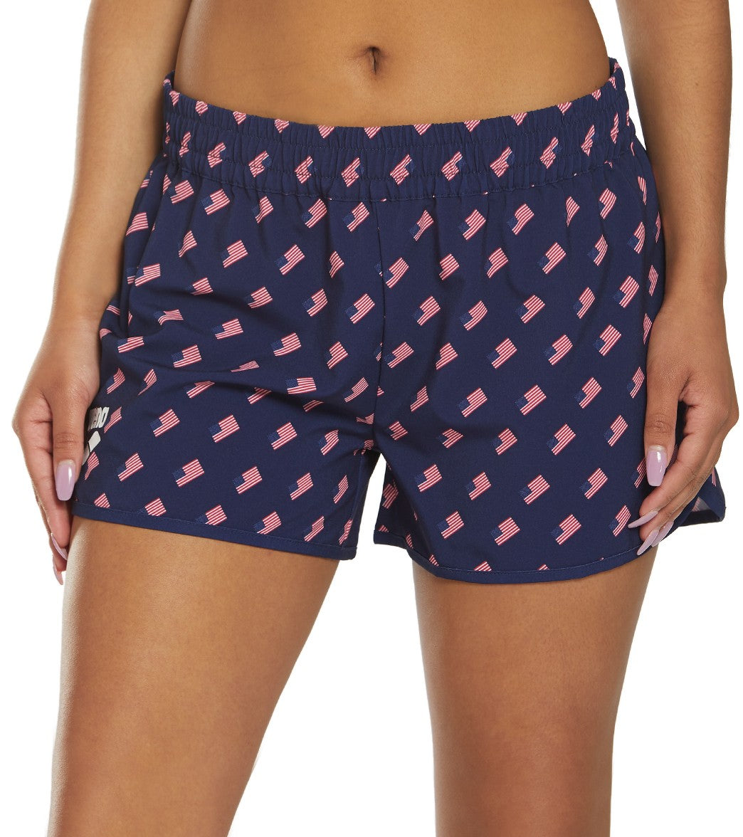 Arena Women's National Team Flag Short - Small Flags Medium Size Medium - Swimoutlet.com