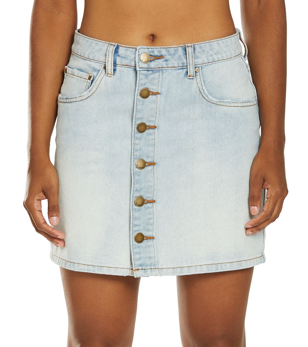 Billabong Women's Good Life Indigo Jean Skirt - Sunwash 25 Cotton - Swimoutlet.com