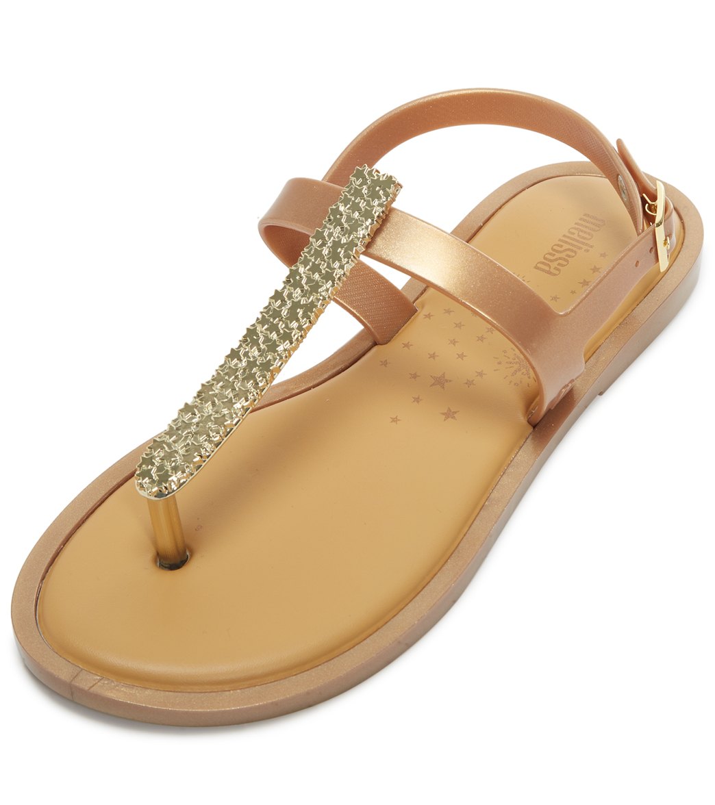 Mel By Melissa Slim Fashion Sandals Ii - Gold 5 - Swimoutlet.com