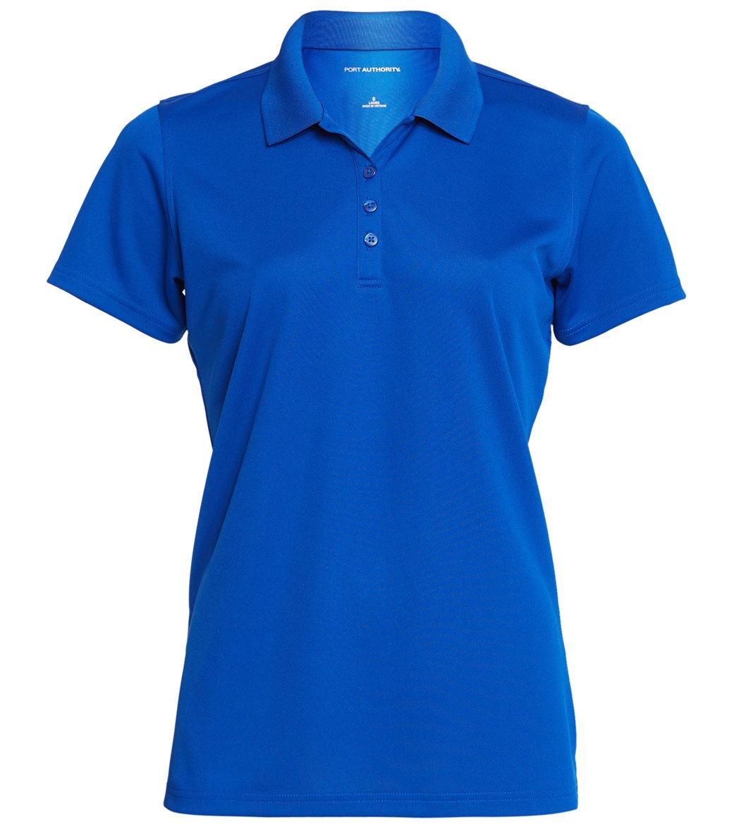 Women's Dry Zone Uv Micro-Mesh Polo Shirt - Cobalt 2Xl Polyester - Swimoutlet.com