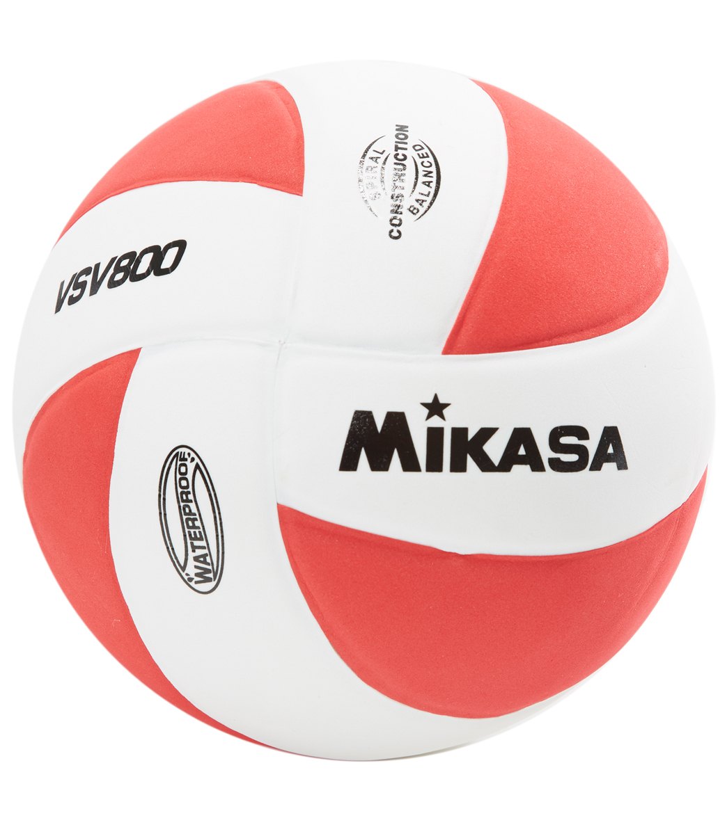 Mikasa Sports USA VSV800 Series Squish Volleyball White/Red at ...