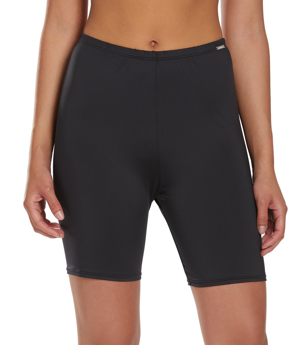 Capriosca Chlorine Resistant Solid Bike Swim Short At