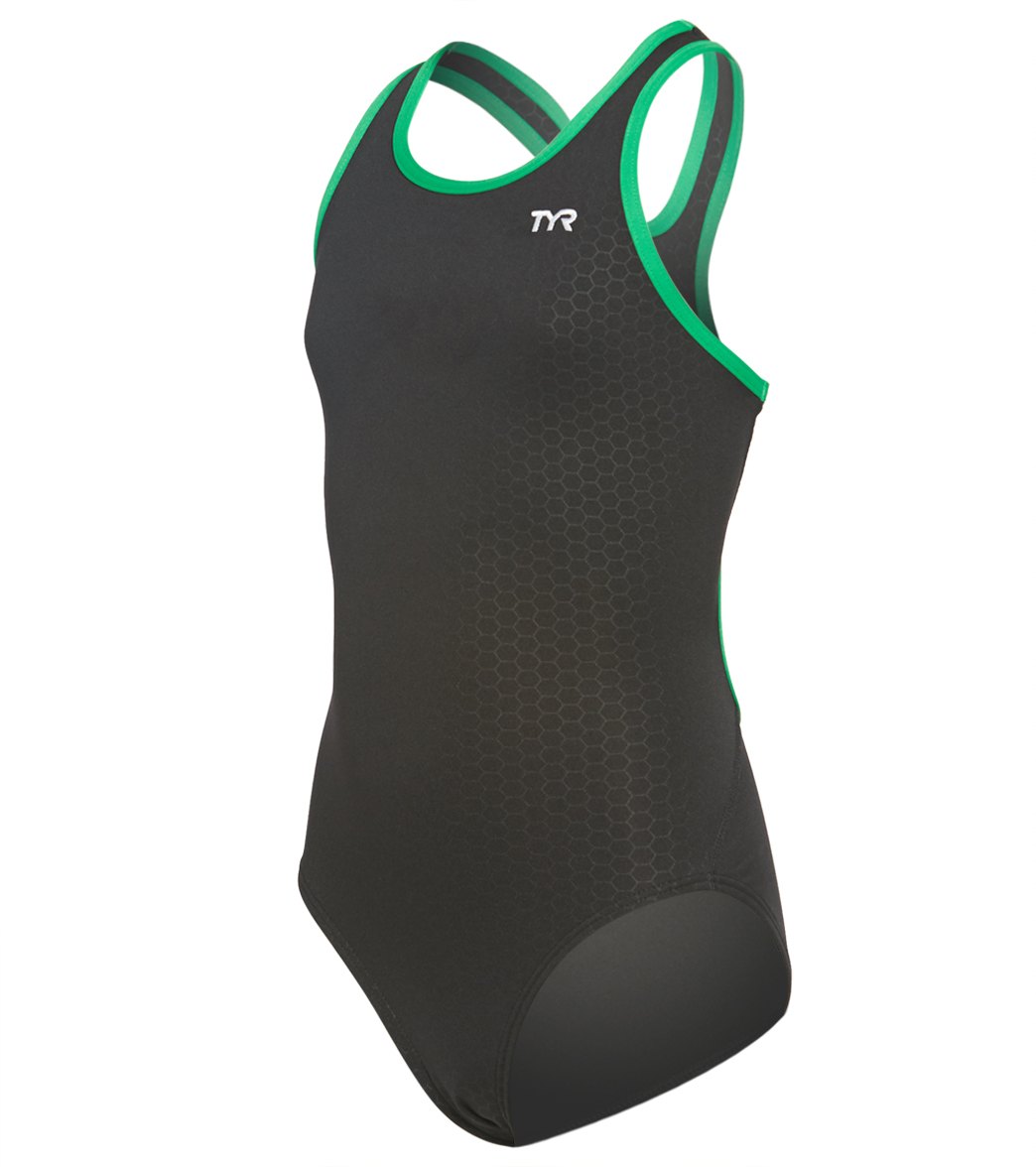 TYR Carbon Hex Diamond Controlfit Swimsuit Black