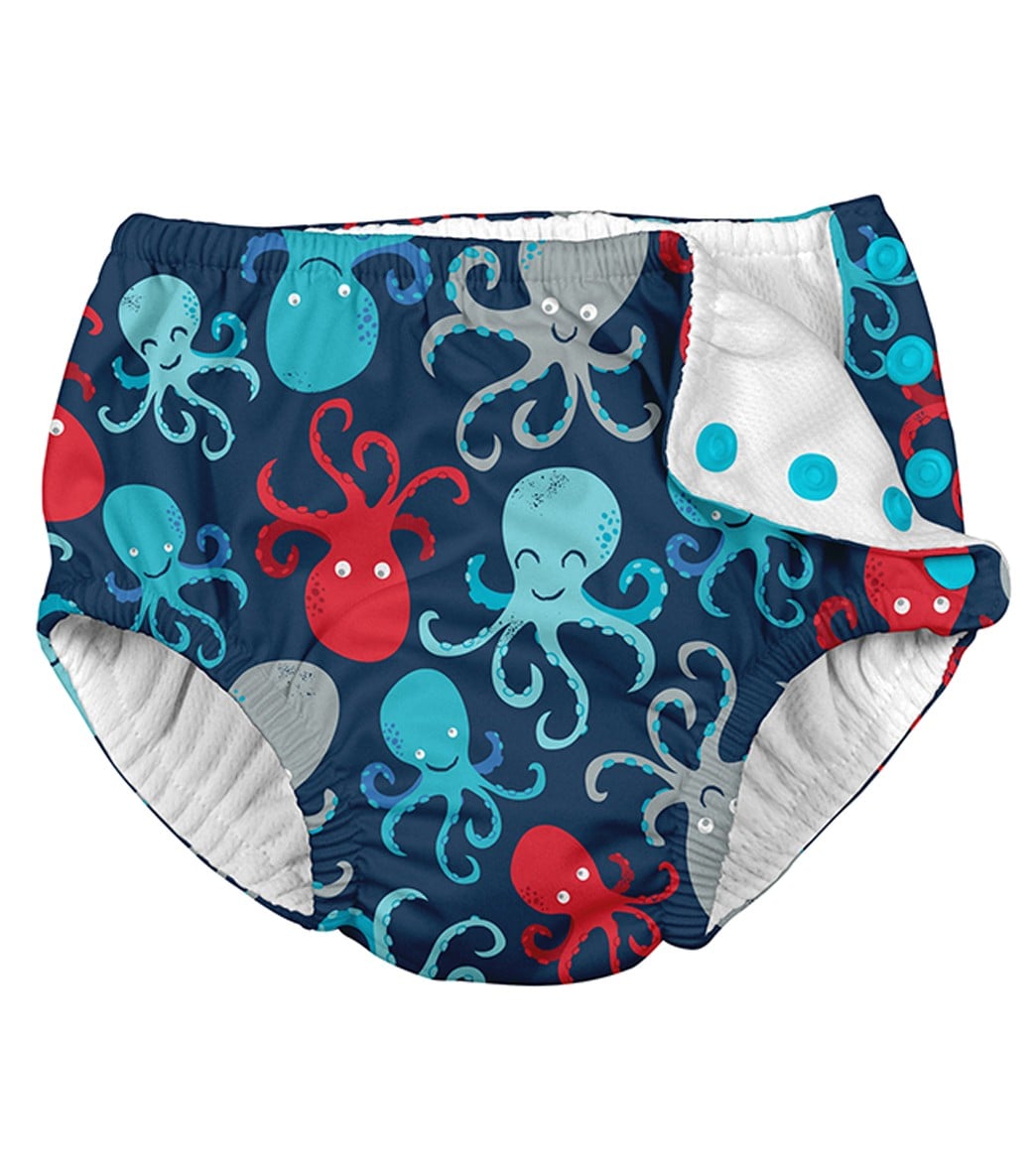 I Play. By Green Sprouts Boys' Octopus Swim Diaper Baby - Navy 12 Months - Swimoutlet.com