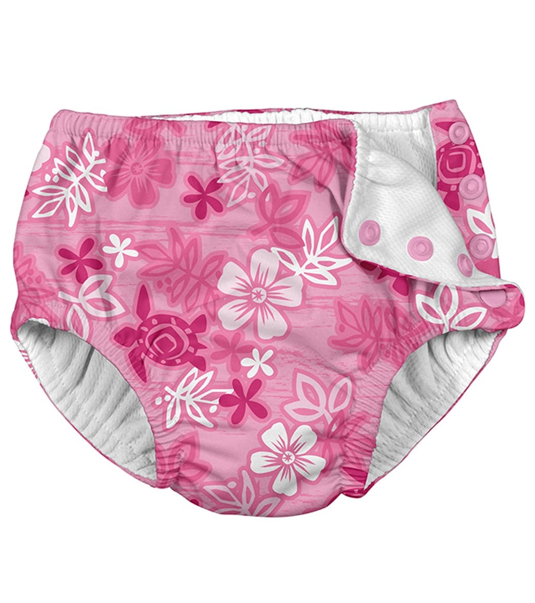 I Play. By Green Sprouts Girls' Hawaiian Turtle Swim Diaper Baby - Pink 4T - Swimoutlet.com