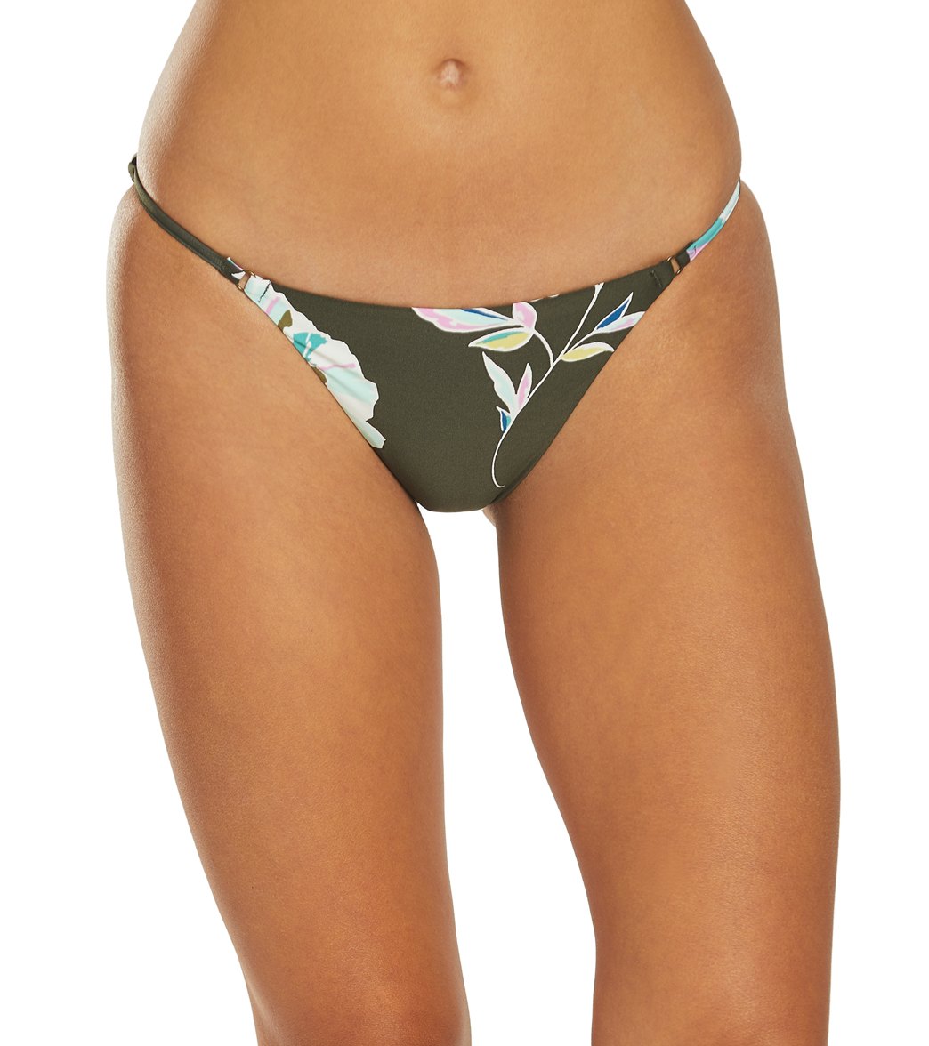 O'neill Ellie Ring Cheeky Coverage Bikini Bottom - Olive Xl Elastane/Polyamide - Swimoutlet.com