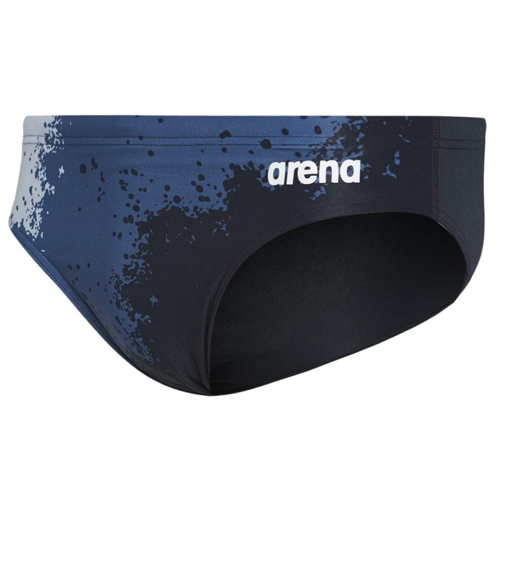 Arena Men's Spraypaint Maxlife Brief Swimsuit - Black/Black 26 Polyester - Swimoutlet.com