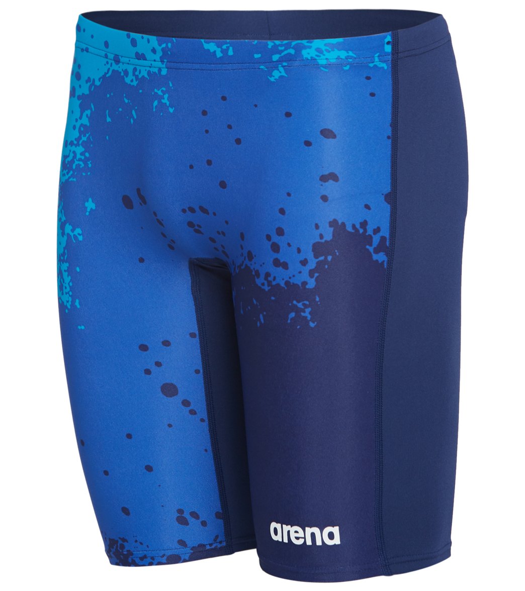 Arena Men's Spraypaint MaxLife Jammer Swimsuit Navy/Navy at SwimOutlet.com