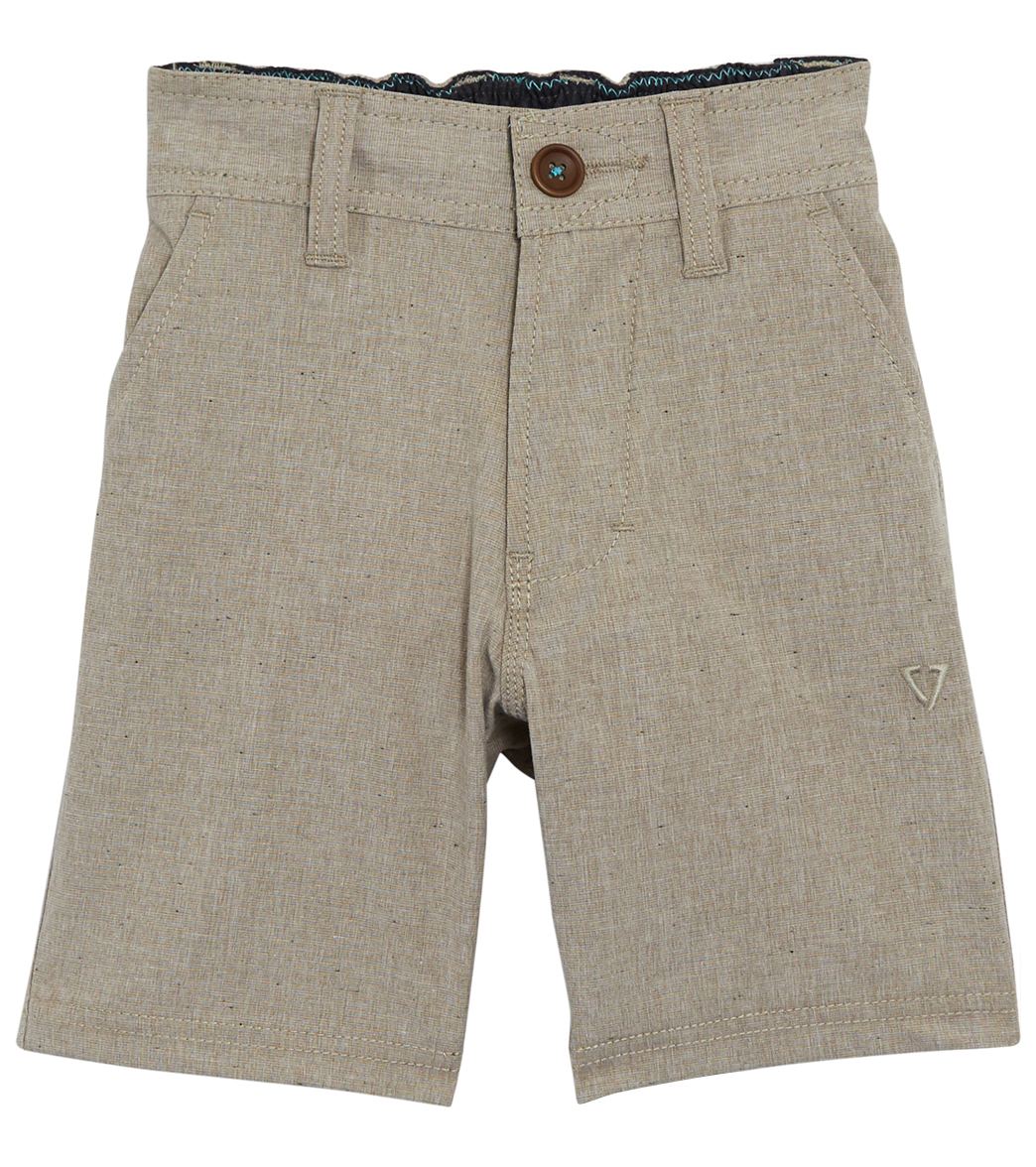 Vissla Boys' Canyons Hybrid Walkshorts Kid - Light Khaki 2 Md 5 Size Medium Cotton/Polyester - Swimoutlet.com