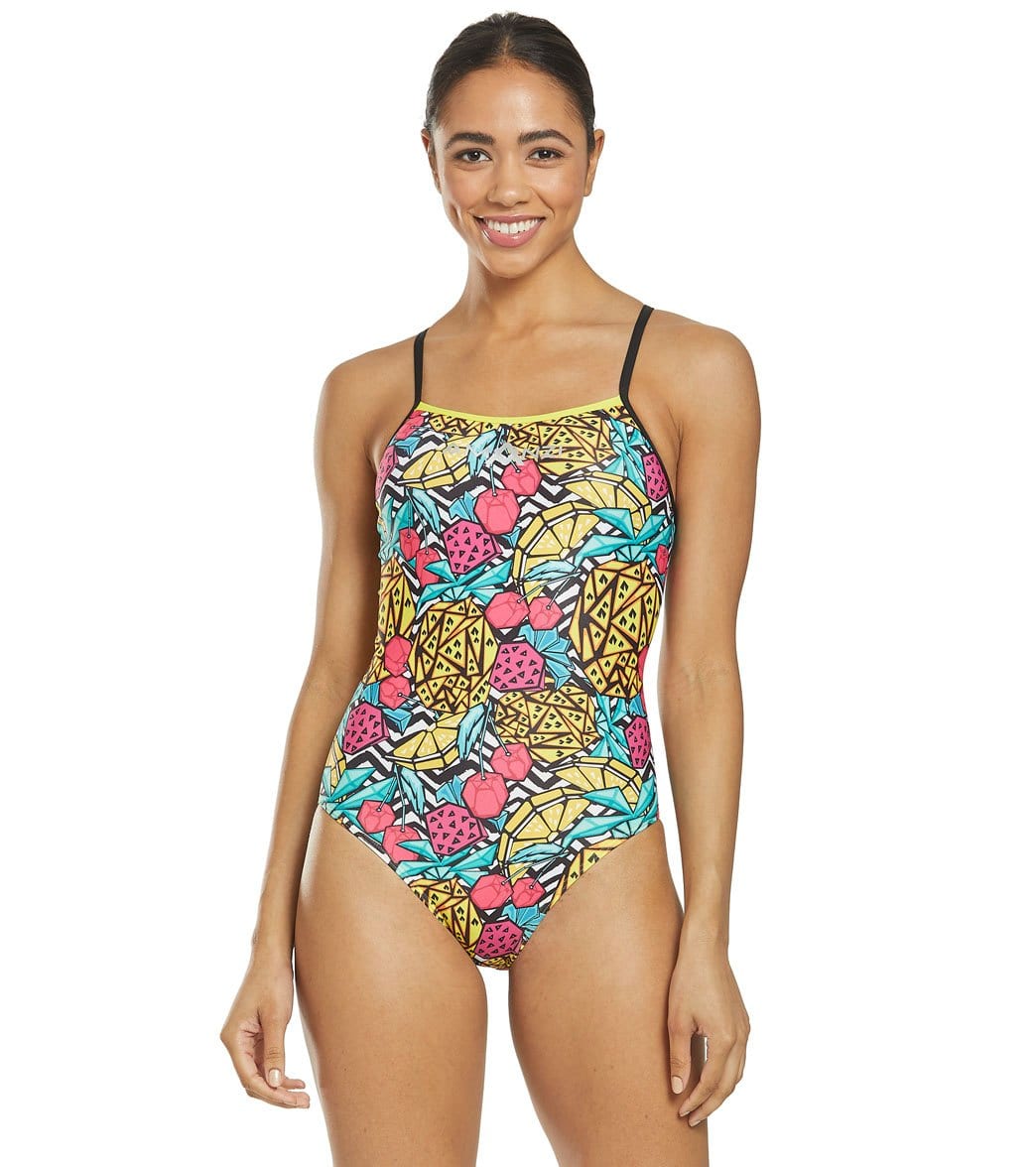 Amanzi Women's Pineapple Punch One Piece Swimsuit - 34 Polyester - Swimoutlet.com
