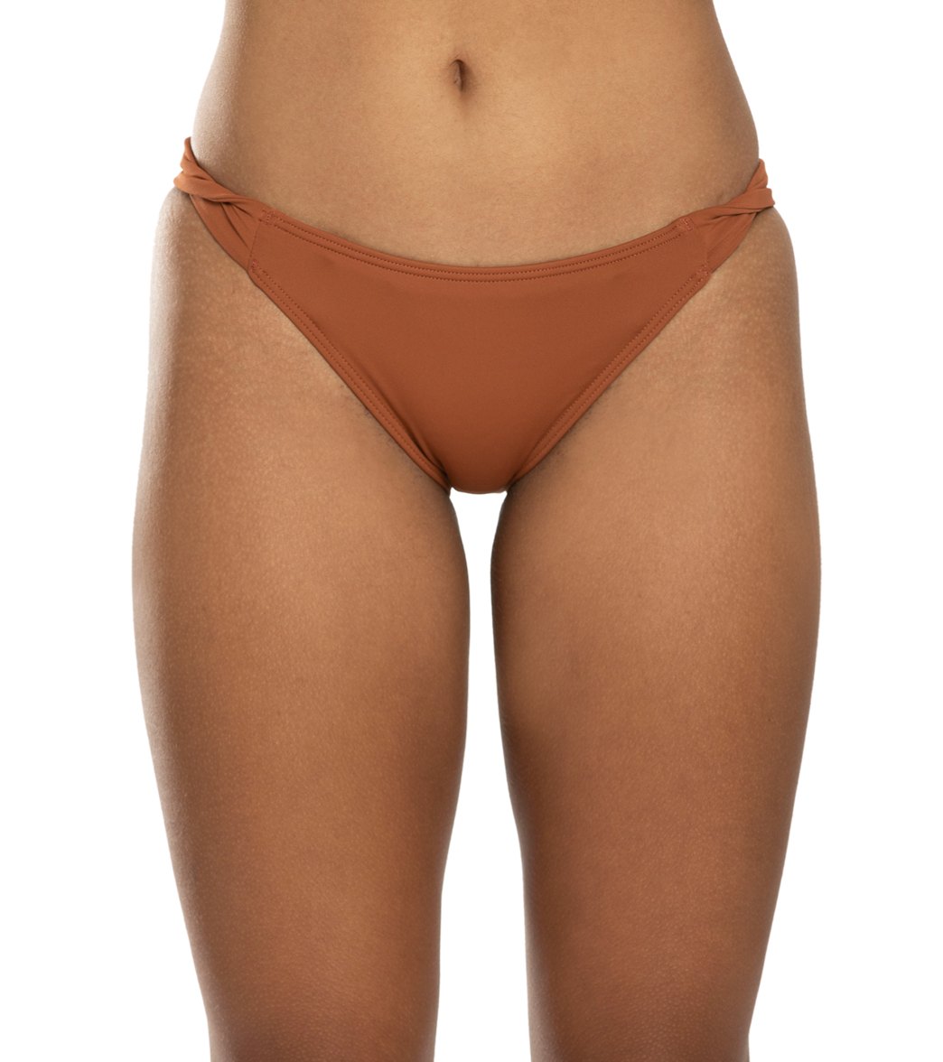 O'neill Salt Water Solids Twist Tab Bikini Bottom - Coconut Shell Xl Elastane/Polyamide - Swimoutlet.com