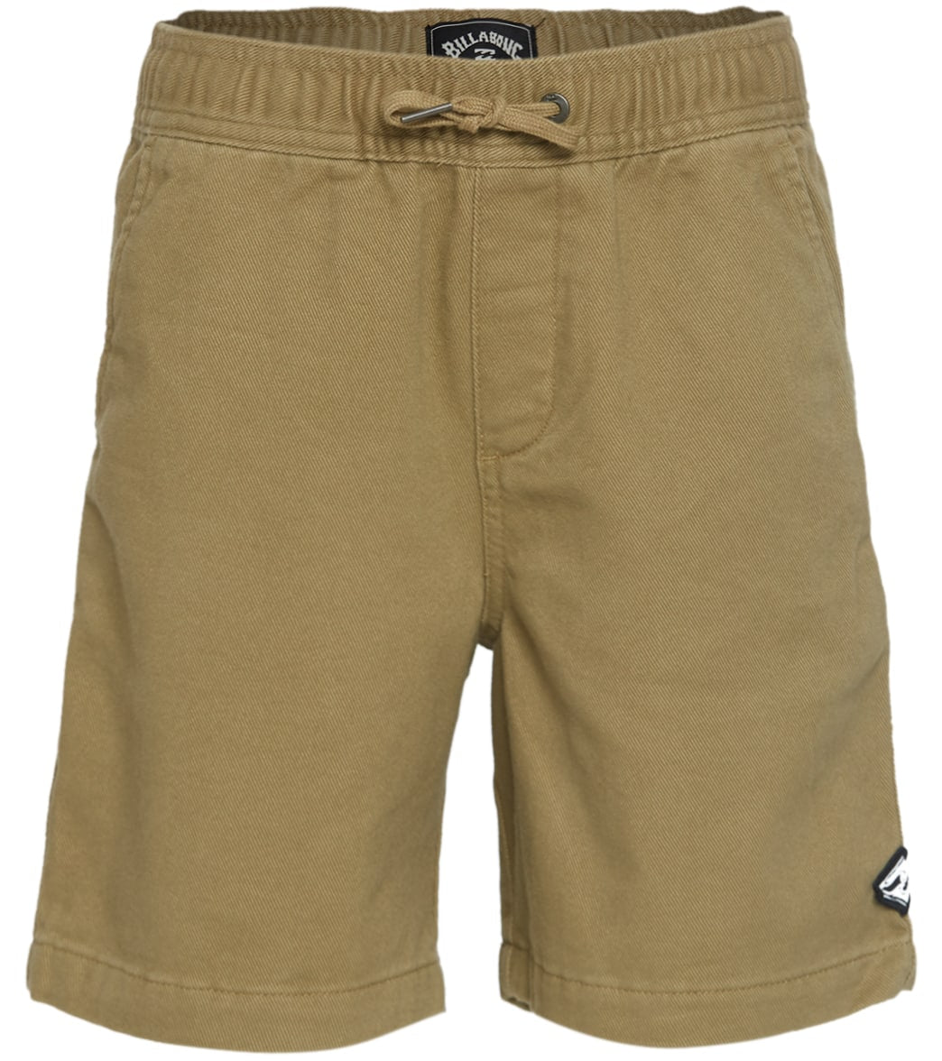 Billabong Boys' Larry Layback Twill Short Big Kid - Gravel Large Cotton - Swimoutlet.com