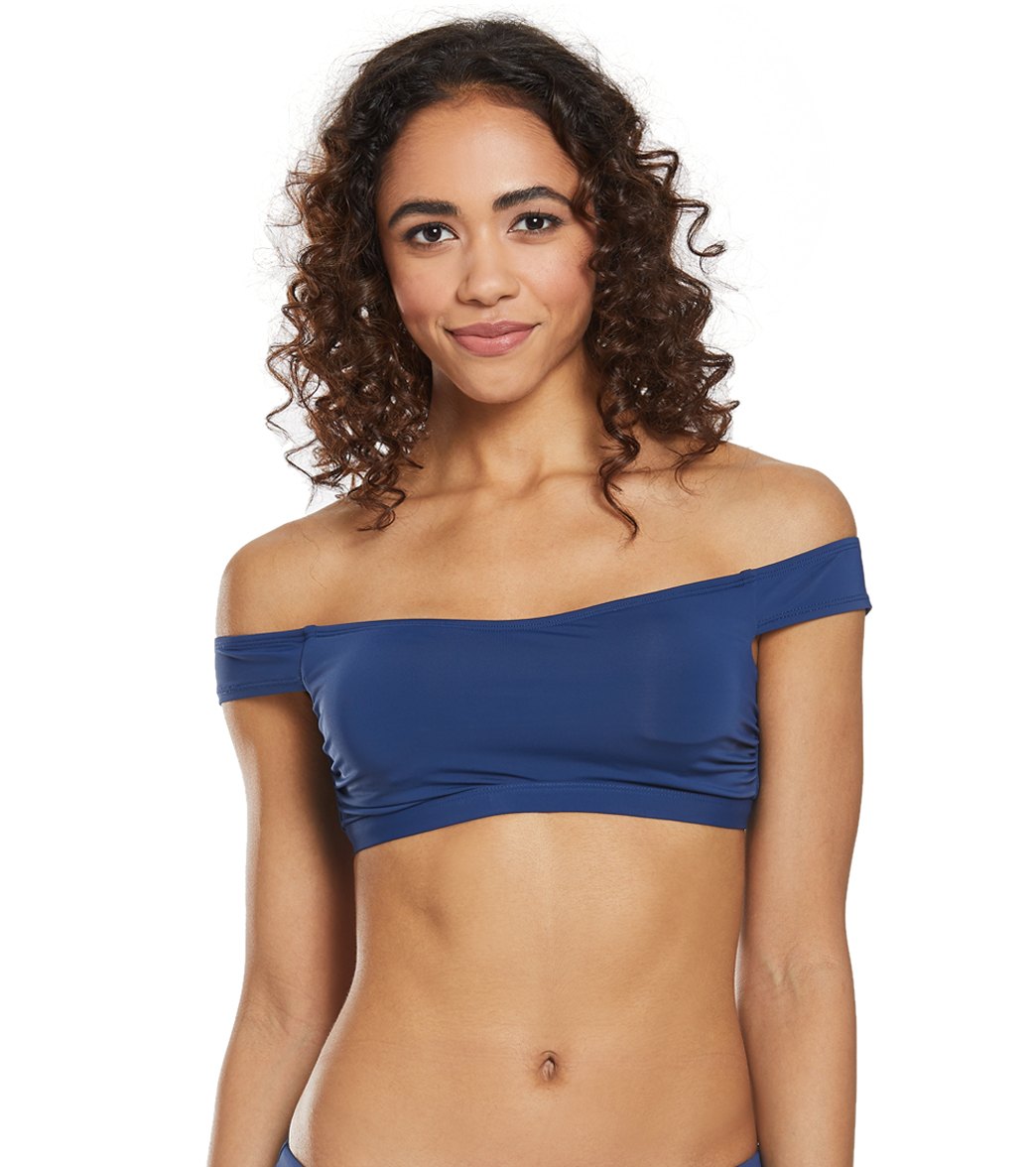 Aerin Rose Solid Zeliya Bikini Top - Lapis Lazuli Large - Swimoutlet.com