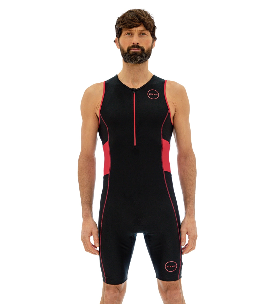 Zone3 Men's Activate Tri Suit - Black/Red Small - Swimoutlet.com