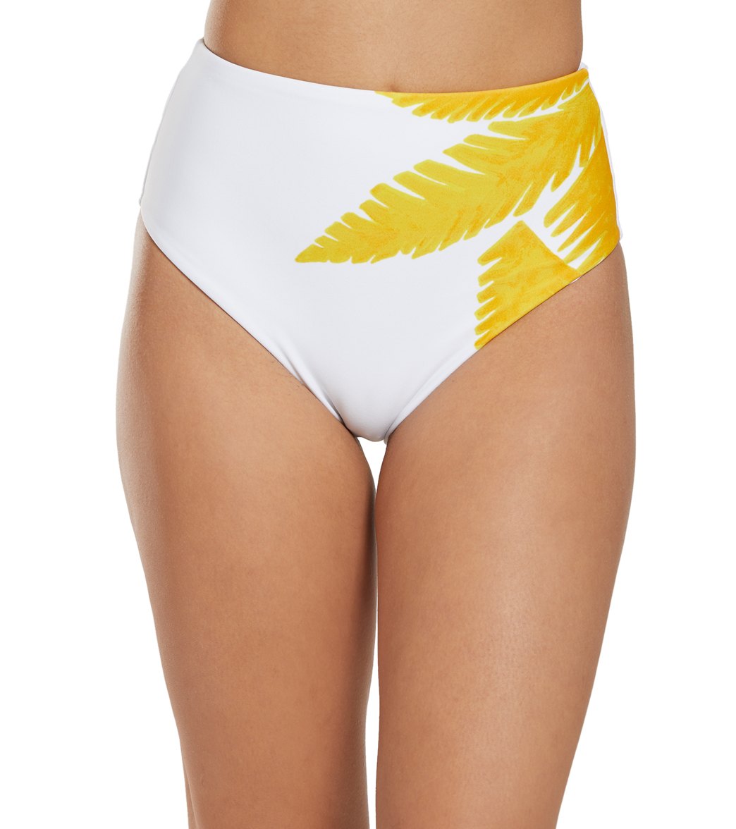 Vix Tamarindo Bela High Waisted Bikini Bottom - White Small Elastane/Polyamide - Swimoutlet.com