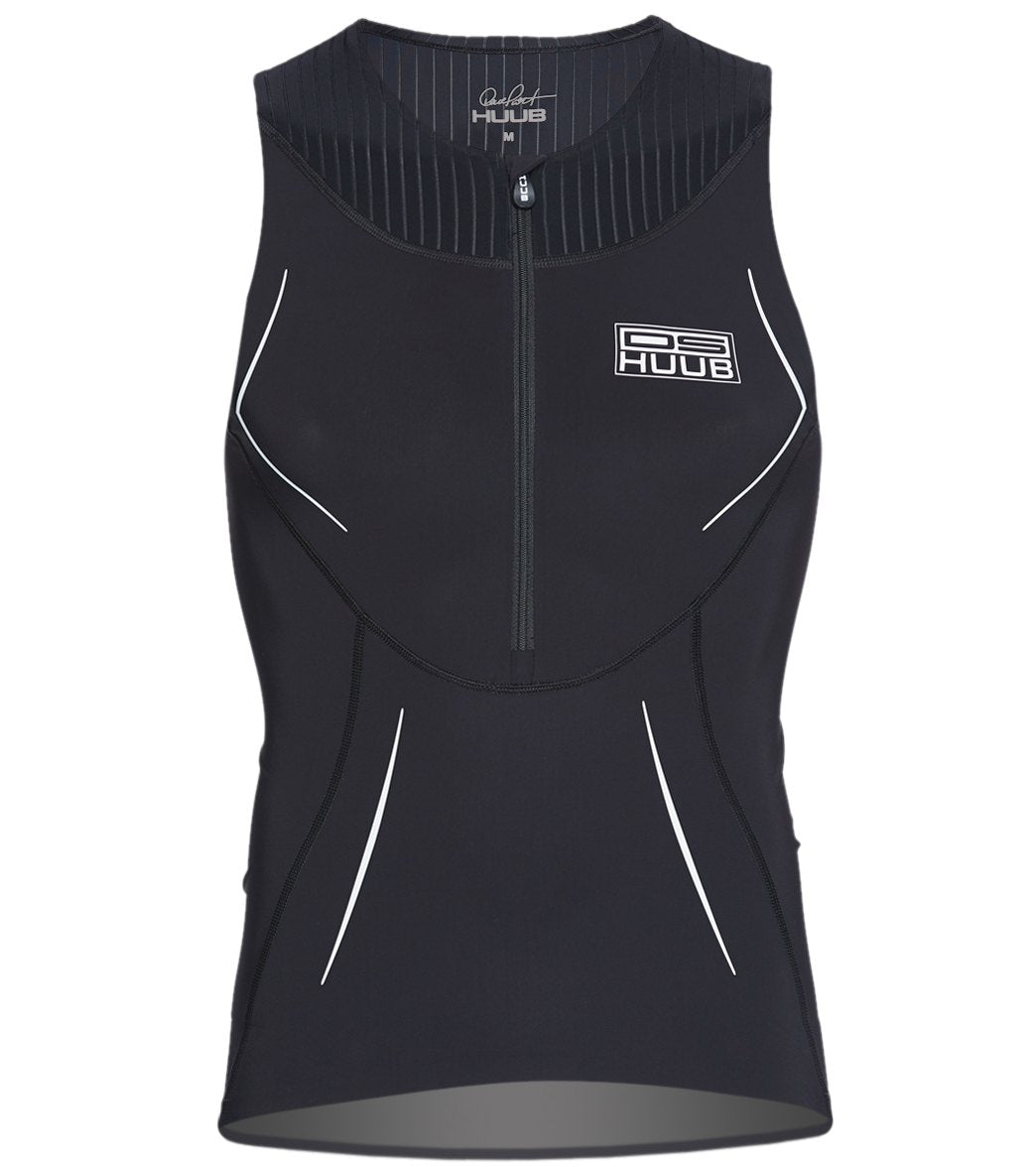 Huub Men's Dave Scott Tri Top Sleeveless - Black Medium - Swimoutlet.com