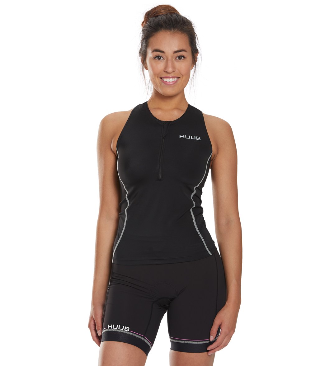 Huub Women's Essentials Tri Top - Black/Red Medium - Swimoutlet.com