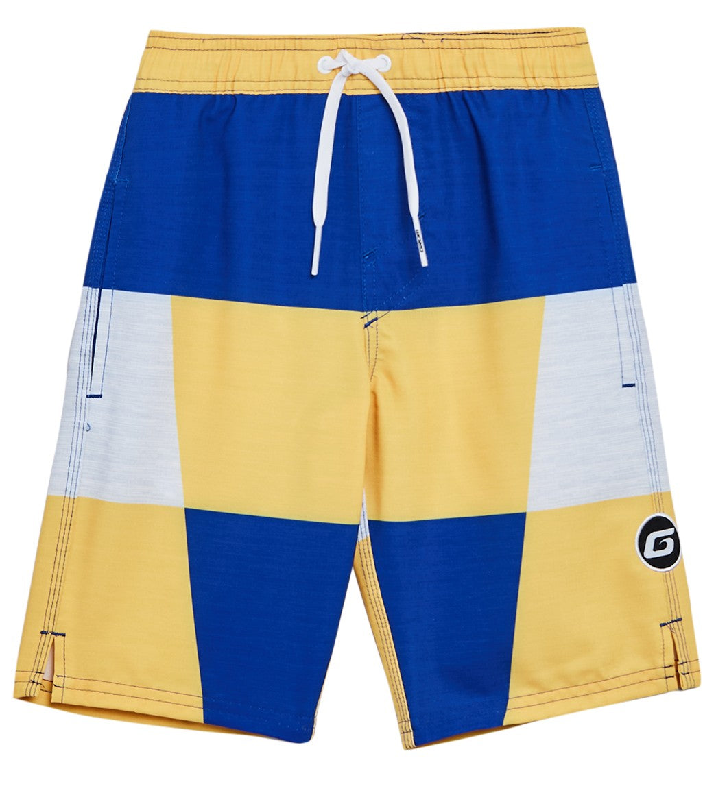 Grom Boys' Spike Elastic Trunk - Blue Medium 8 - Swimoutlet.com