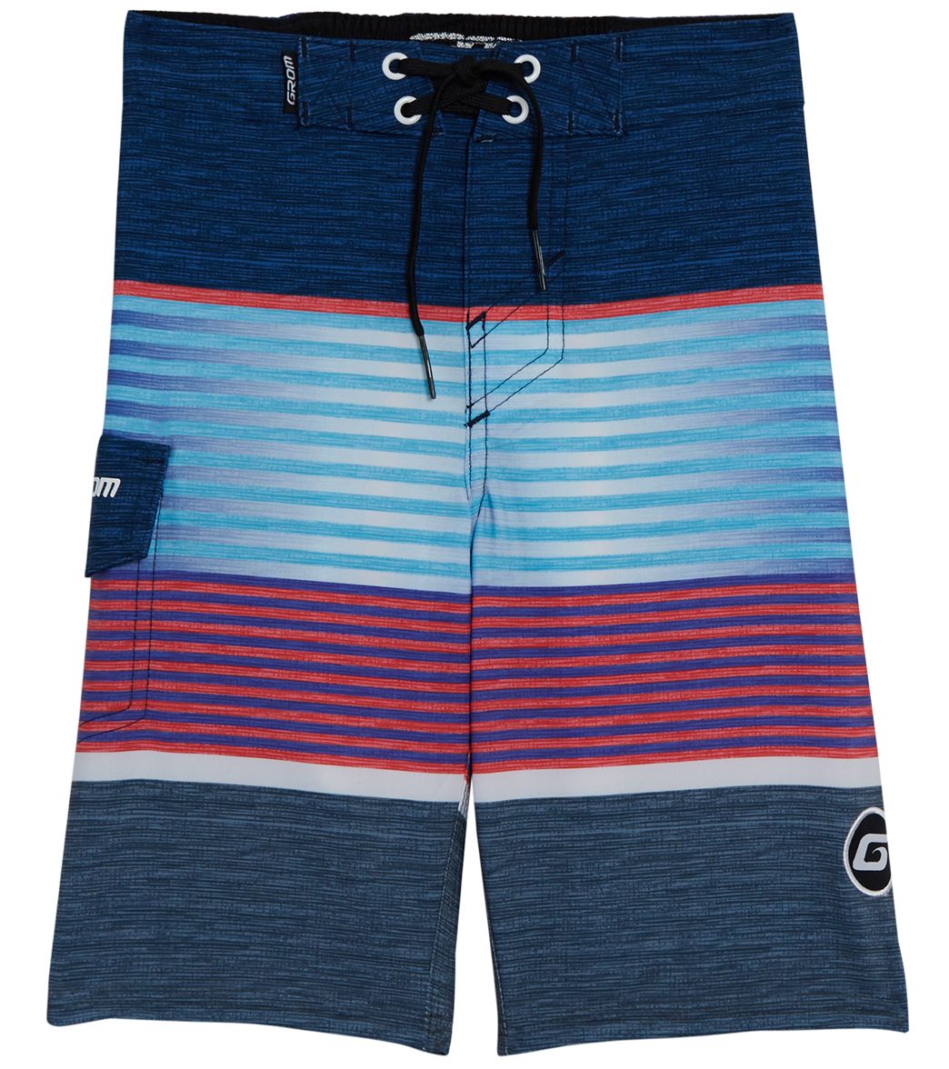 Grom Boys' South Swell Board Short - Navy Small - Swimoutlet.com