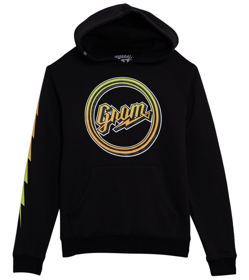 Grom Boys' Script Fade Pullover Hoodie - Black Small Cotton/Polyester - Swimoutlet.com