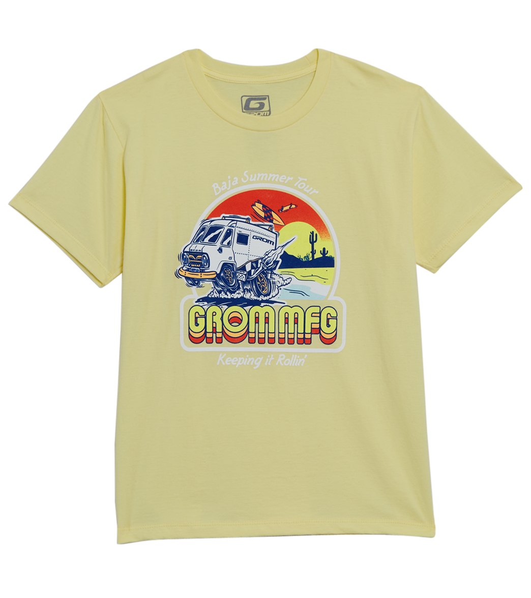 Grom Boys' Baja Surf T-Shirt - Lt. Yellow Small Lt - Swimoutlet.com