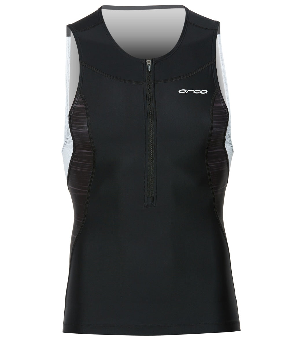 Orca Men's Core Tri Tank - Black/White Small - Swimoutlet.com