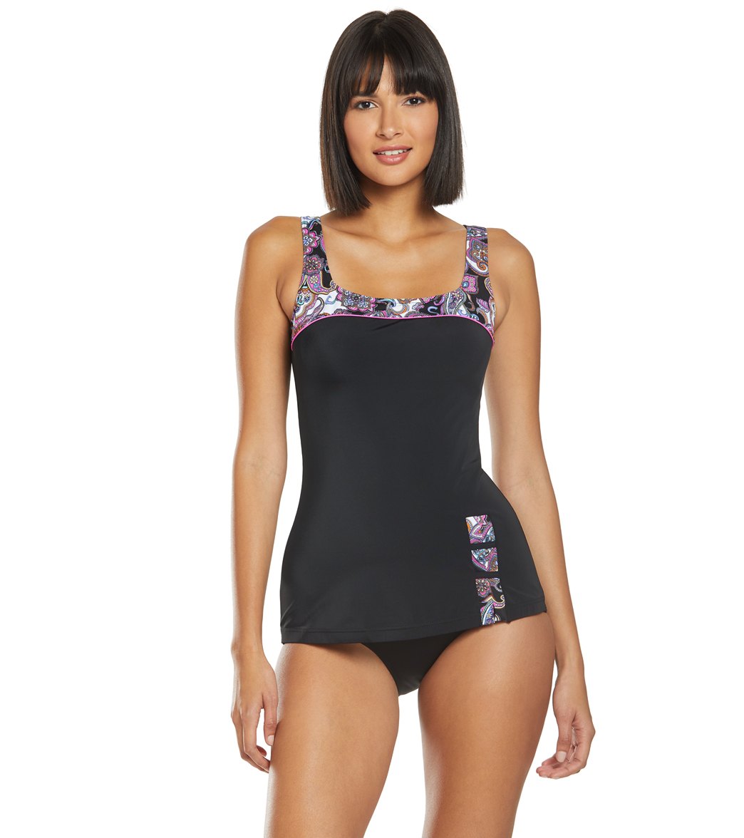 Fit4U Regalia Retro One Piece Swimsuit - Black 18 - Swimoutlet.com