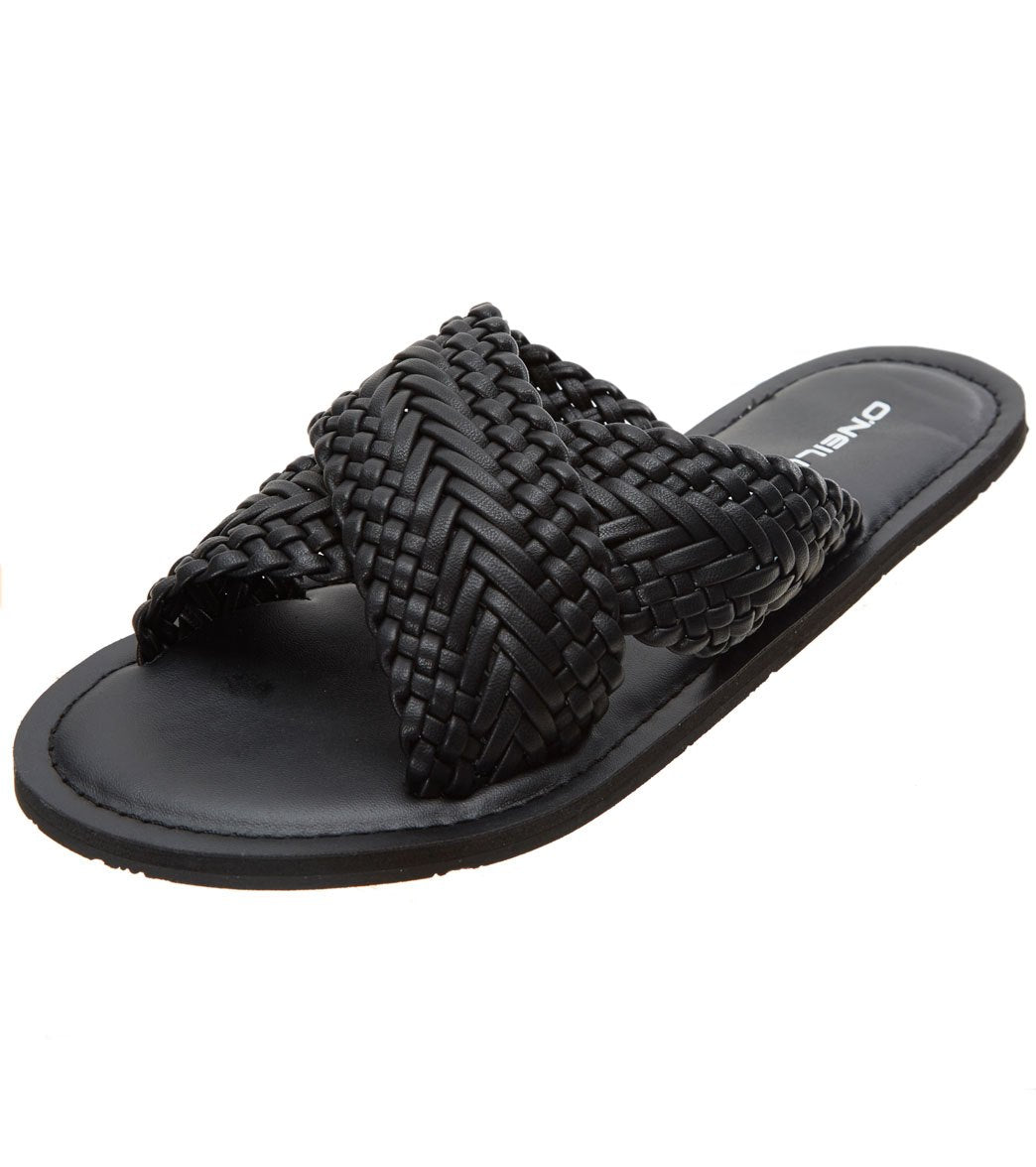 O'neill Women's Palm Springs Slides Sandals - Black 6 - Swimoutlet.com