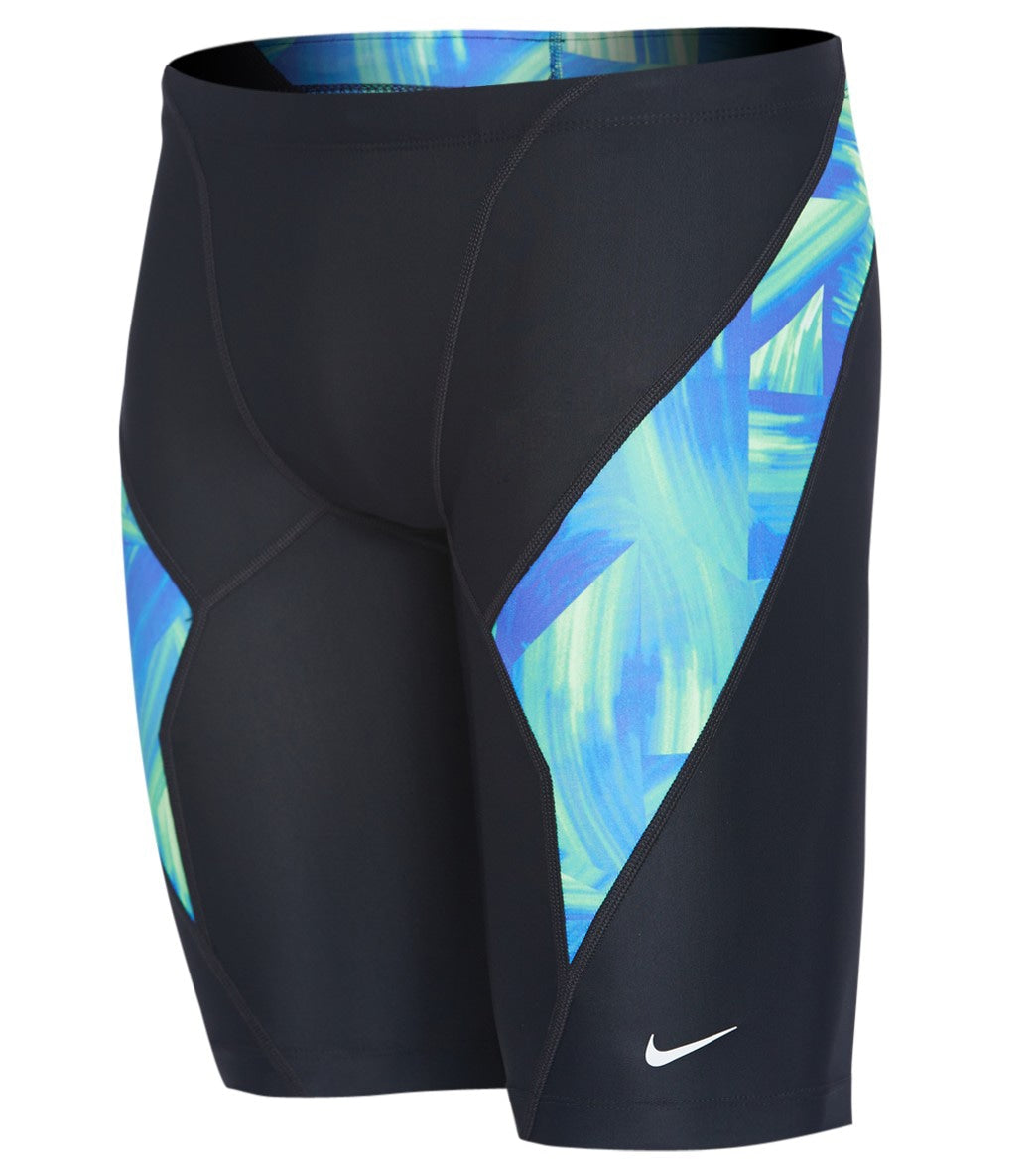 Nike Men's Geo Swirl Jammer Swimsuit - Blue Green 36 - Swimoutlet.com
