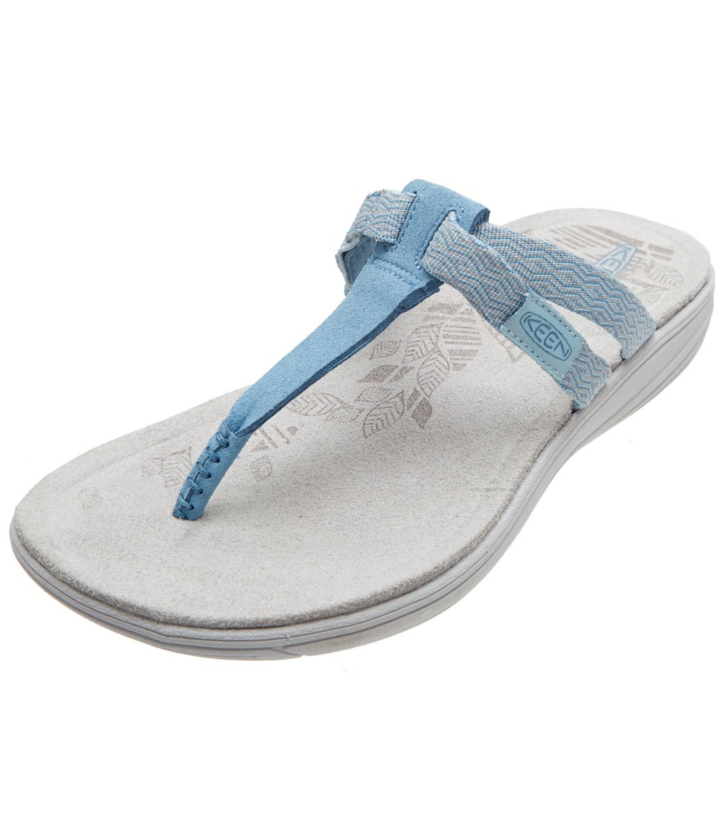 Keen Women's Damaya Flip Flop Sandals - Sterling Blue/Dress Blue 6 - Swimoutlet.com