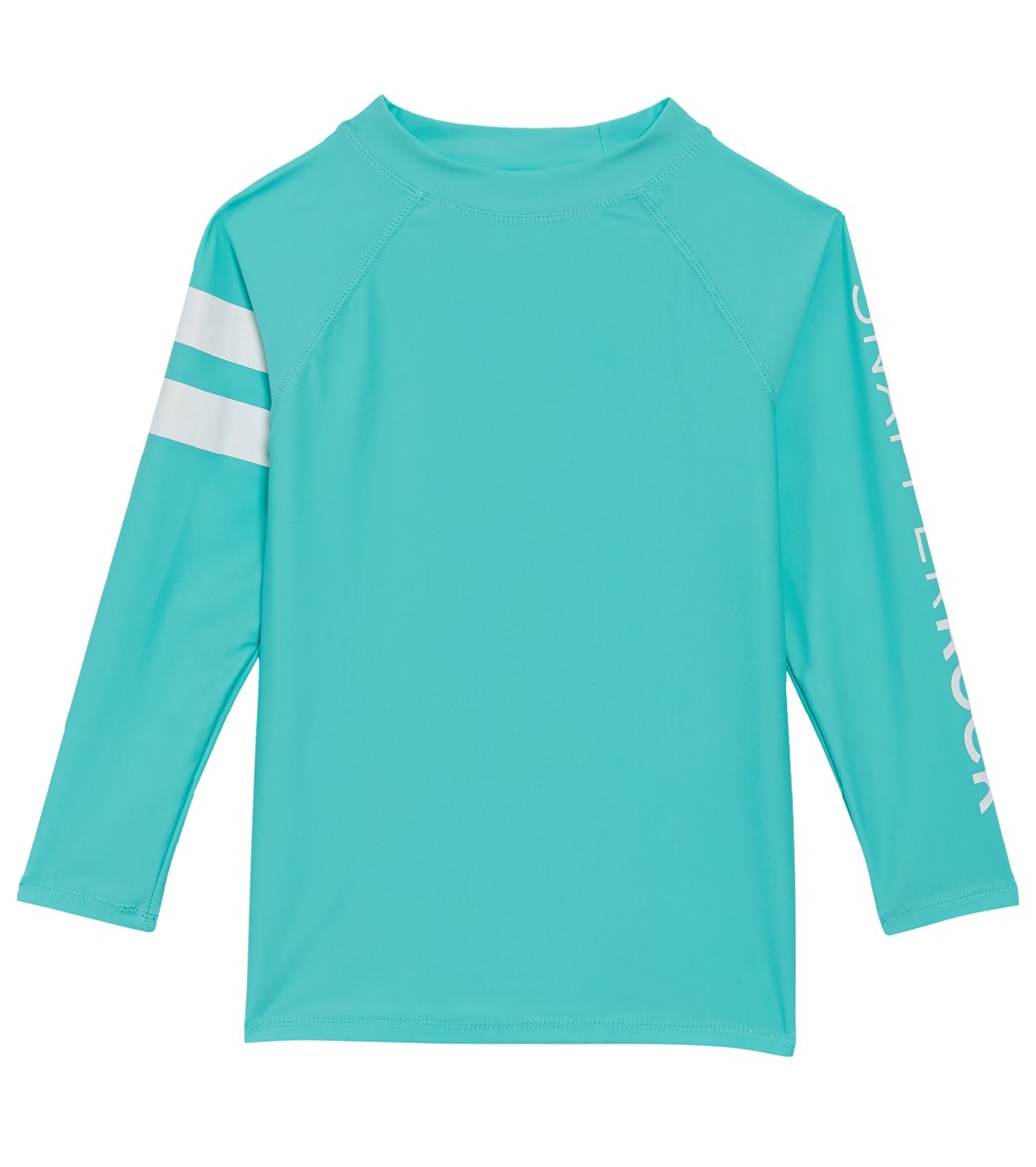 Snapper Rock Boys' Arm Band Long Sleeve Rash Guard Toddler/Little/Big Kid - Green 14 Big Nylon/Elastane - Swimoutlet.com