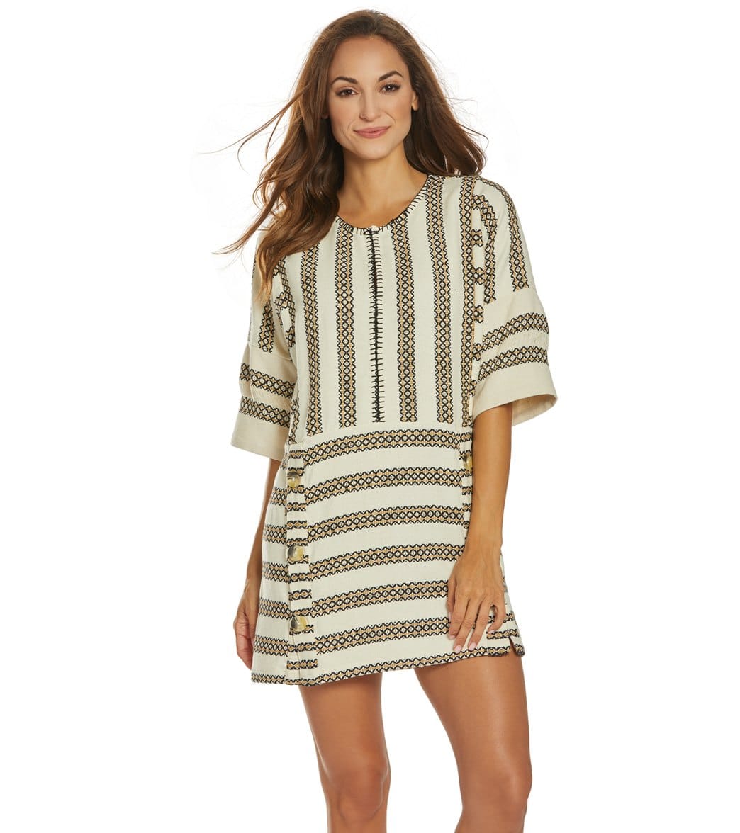 Tigerlily Oasis Smock Dress - Stripe 2 Cotton - Swimoutlet.com