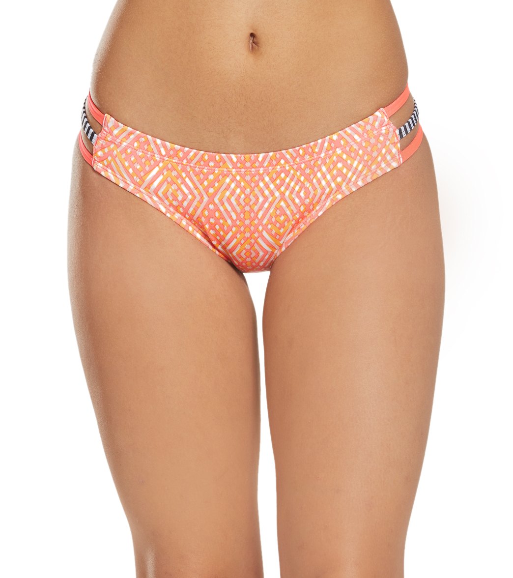 Dolfin Uglies Women's Revibe Print Strappy Two Piece Bikini Bottom - Roxie Small Size Small - Swimoutlet.com