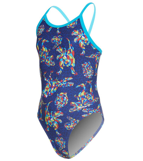 Sporti Dinomite Thin Strap One Piece Swimsuit Youth (22-28) at ...