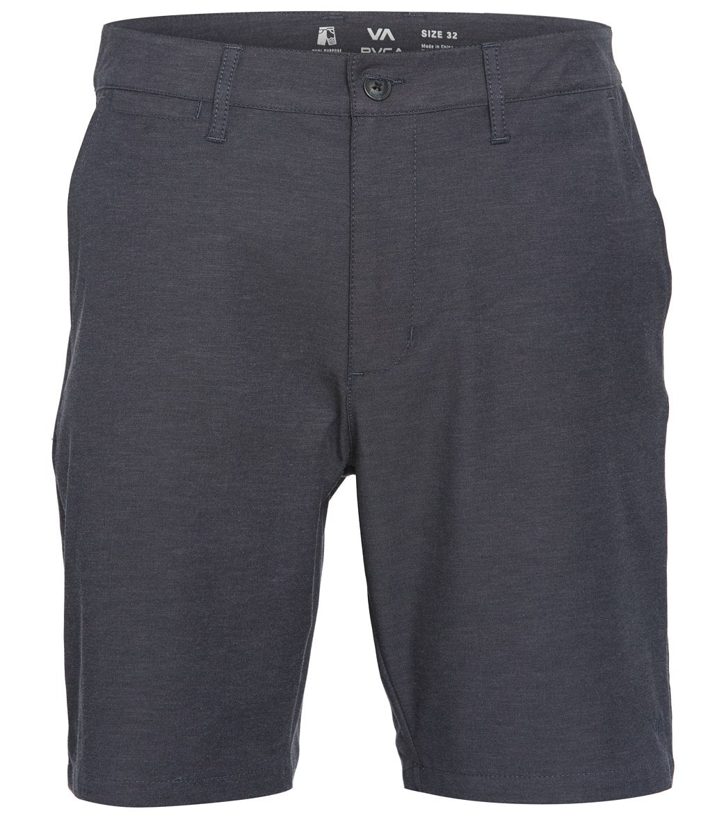 Rvca Men's Back In Hybrid 19 Shorts - Denim Heather 29 Cotton/Polyester - Swimoutlet.com