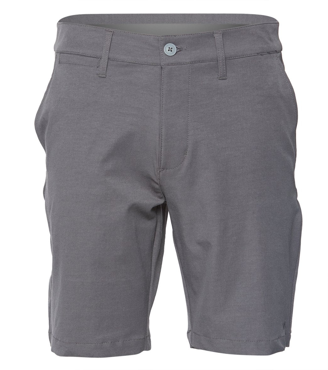 Rvca Men's Back In Hybrid 19 Shorts - Grey Noise Heather 38 Cotton/Polyester - Swimoutlet.com