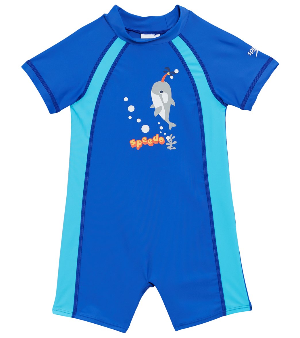 Speedo Begin To Swim Toddler Women's Sun Suit - Deep Sapphire 12 Months - Swimoutlet.com