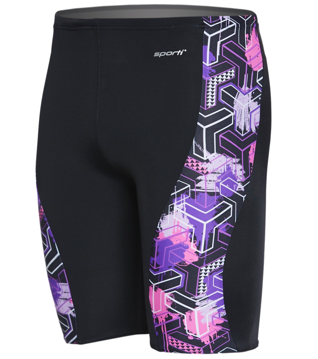 Sporti Trifecta Splice Jammer Swimsuit Purple at SwimOutlet.com