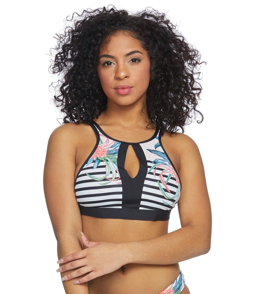 Skye Gardina Mercedes High Neck Bikini Top - Black X-Small - Swimoutlet.com