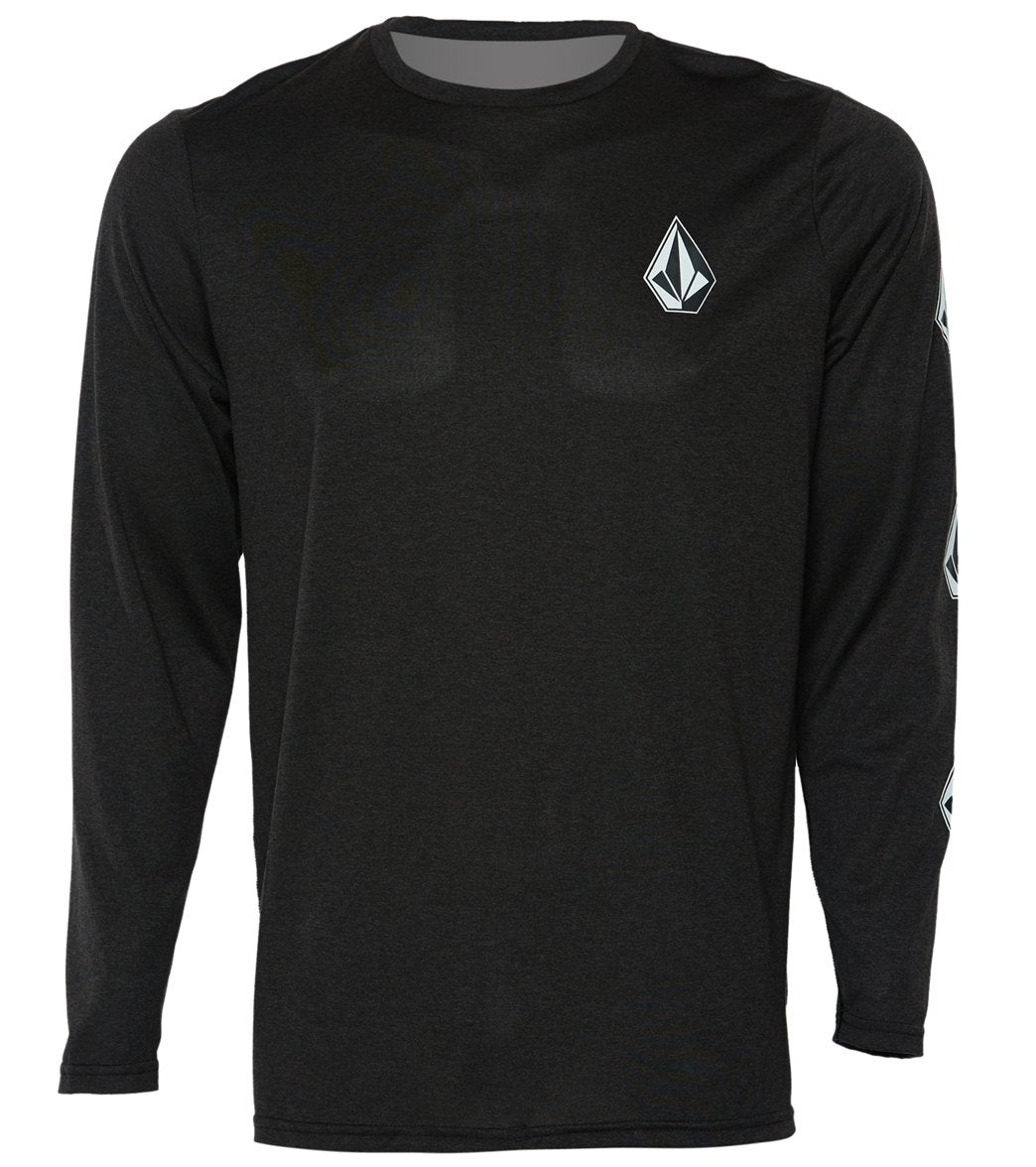 Volcom Deadly Stones Long Sleeve Loose Fit Swim Shirt - Black Medium Nylon/Polyester/Polyester/Nylon - Swimoutlet.com