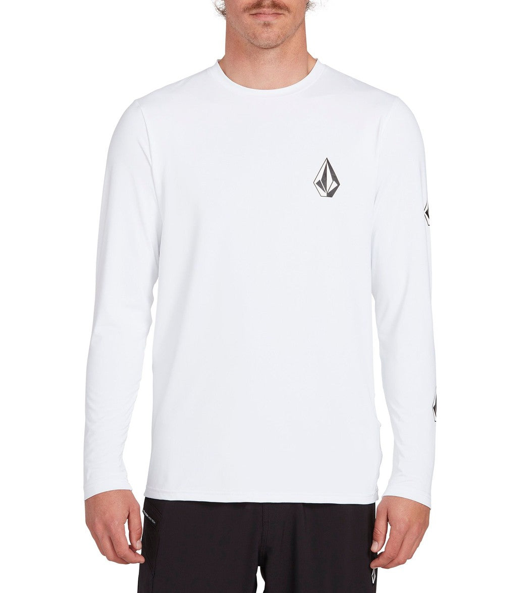 Volcom Deadly Stones Long Sleeve Loose Fit Swim Shirt - White Medium Nylon/Polyester/Polyester/Nylon - Swimoutlet.com