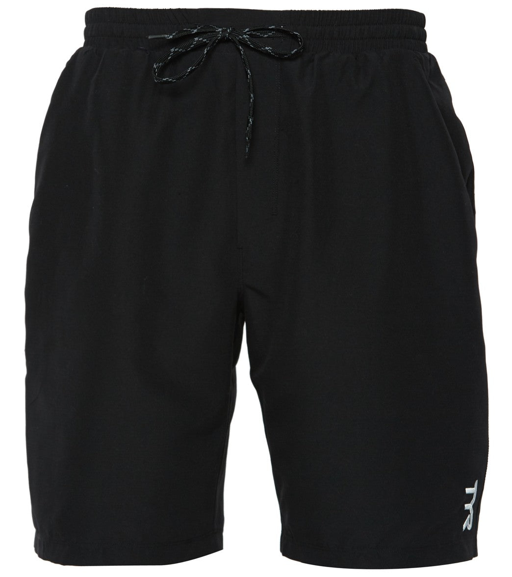 TYR Men's Solid Swell Swim Short - Black Large Size Large - Swimoutlet.com