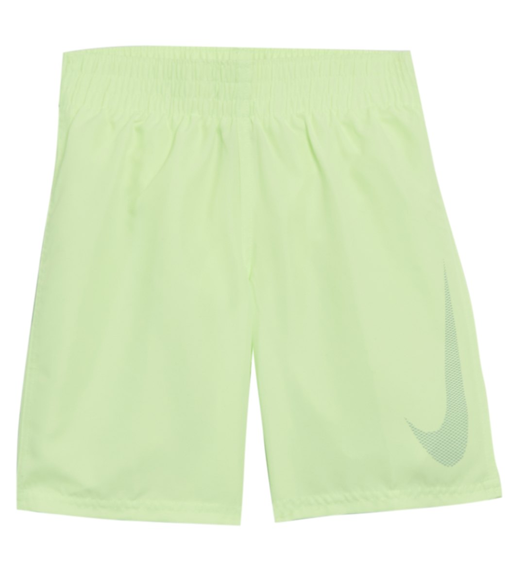 Nike Boys' Swoosh Solid Lap 15 Swim Volley Shorts Kid - Volt Glow Xs 4 Size X-Small Polyester - Swimoutlet.com