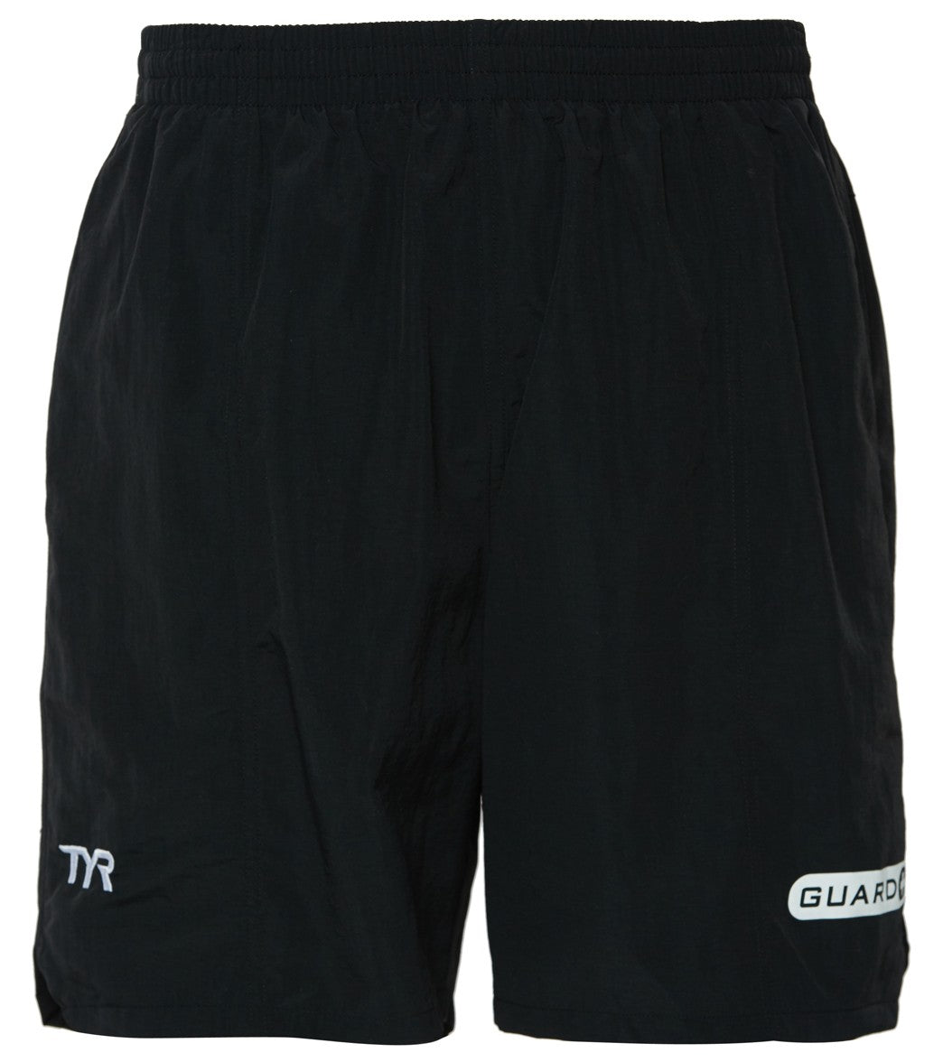 TYR Men's Guard Deck Swim Short - Black Xxl Nylon - Swimoutlet.com