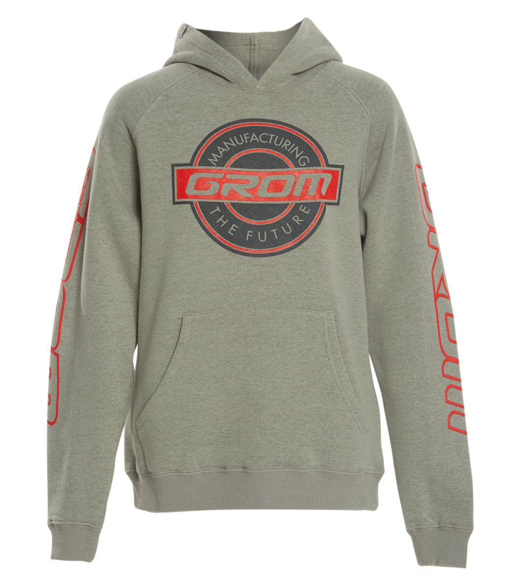 Grom Boys' Standard Pull Over Hoodie Kid Big Kid - Ath. Heather X-Small 4-5 Ath Cotton/Polyester - Swimoutlet.com