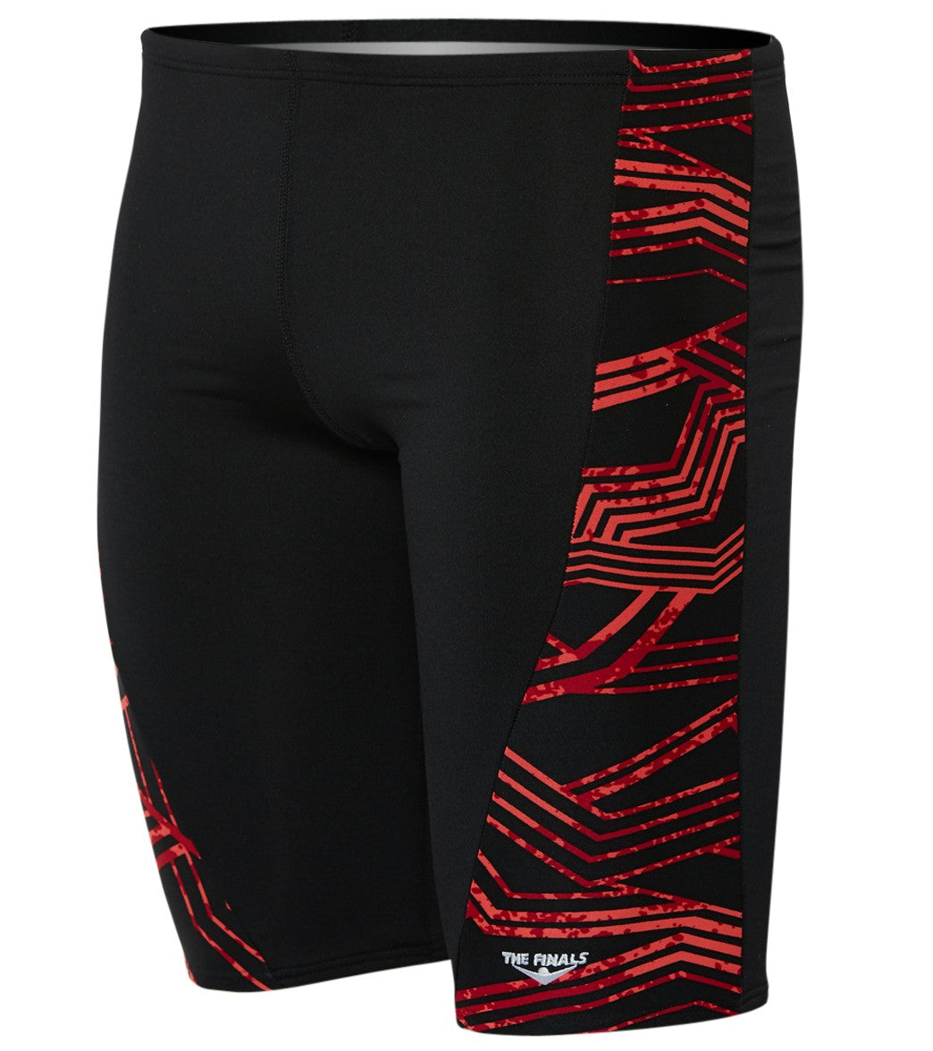 The Finals Men's Maize Glide Splice Jammer Swimsuit - Red 28 - Swimoutlet.com